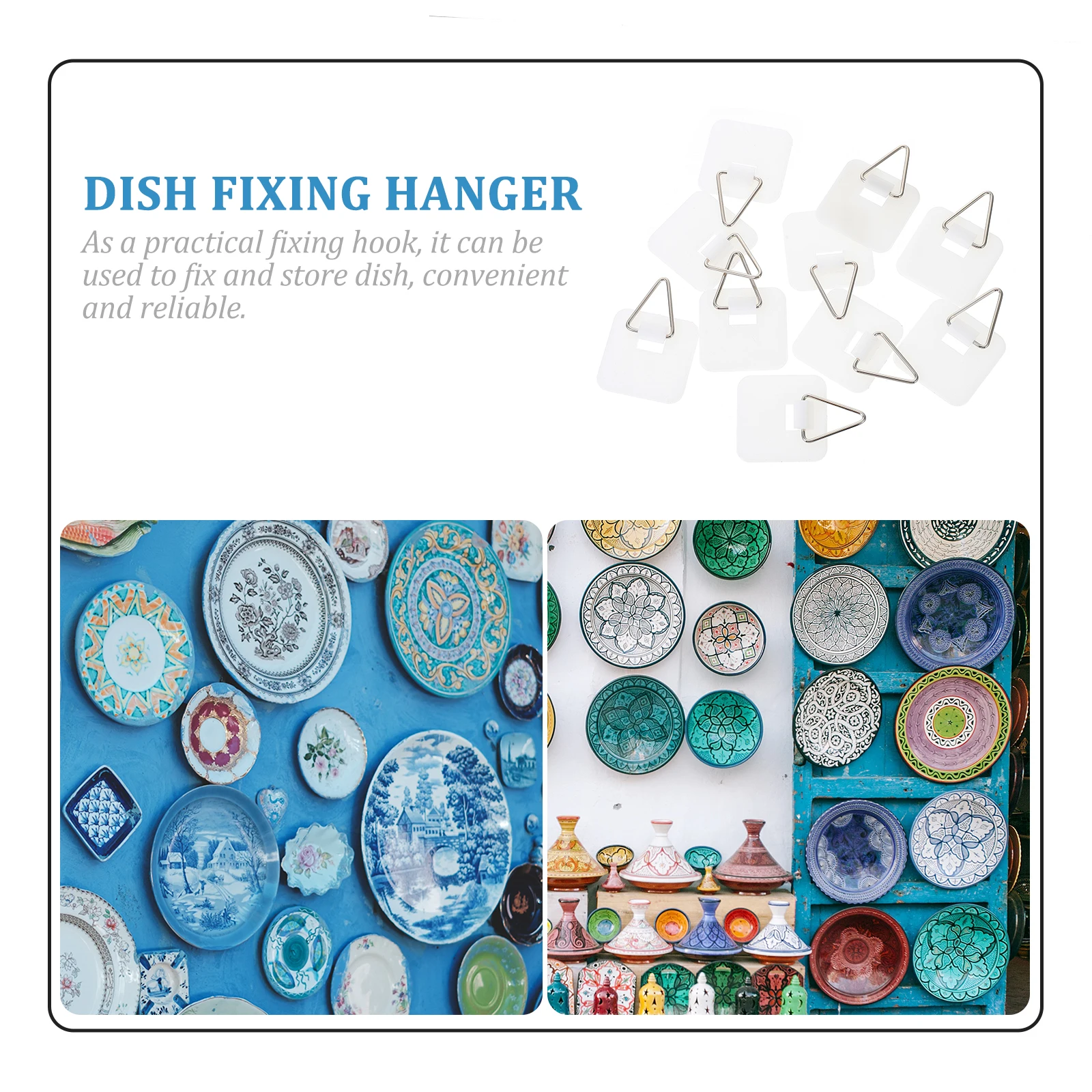 

50Pcs Dish Fixing Hangers Selected Material Not Easy to Deform Reliable Home Kitchen Organizer Dish Fixing Hanger