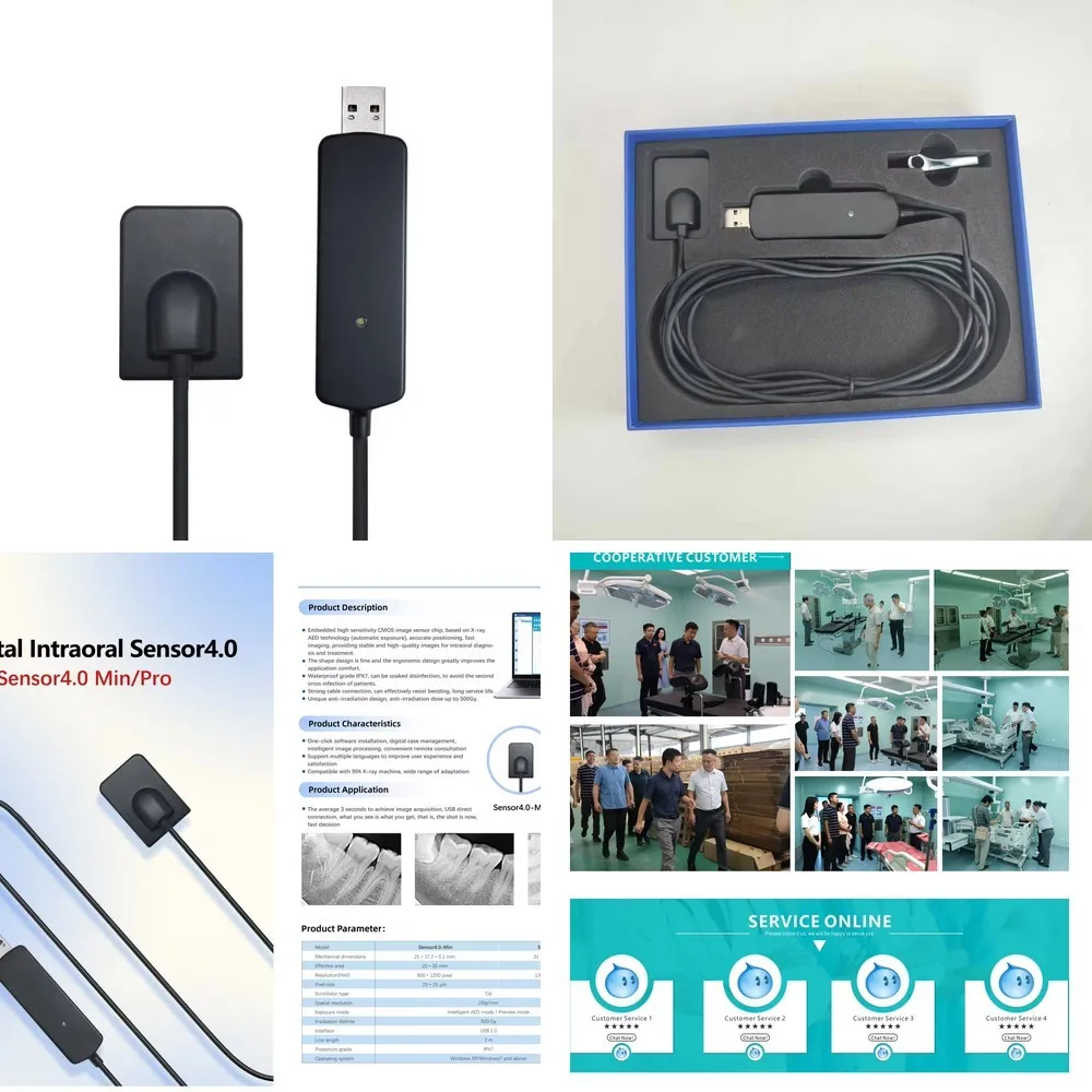 High Definition RVG X-Ray Intraoral Sensor, Digital Dentals Imaging Detector for Oral Treatment