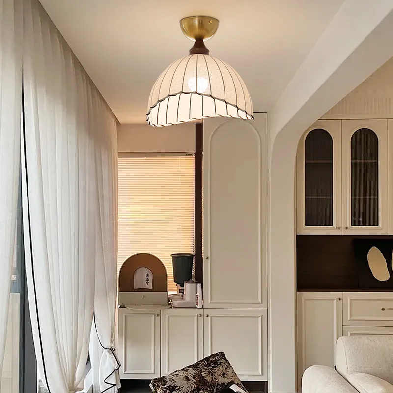 

Средневековый креативный потолочный светильник для прохода, тканевый светильник для ресторана, бара, освещение, балкон, вход, характерный и потолочный светильник в стиле ретро