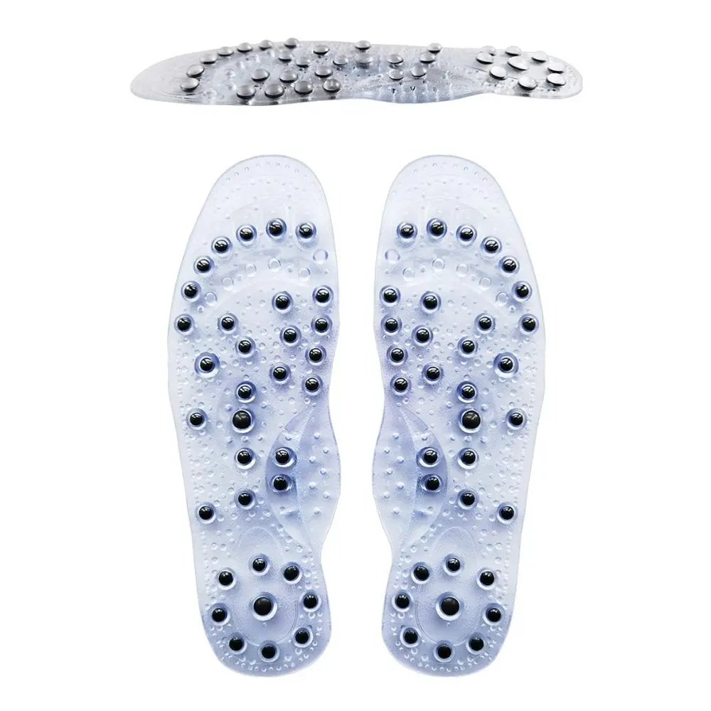 

New PVC Tourmaline Acupressure Insoles 68 Magnets Soft Magnetic Therapy Shoe Insole Blood Circulation Reflexology Insole Unisex