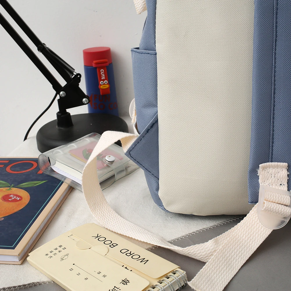 5 Buah Tas Sekolah Ransel Anak Perempuan untuk Remaja Perempuan Ransel Multi Saku Tas Buku Travel Wanita Mochila Tas Bahu