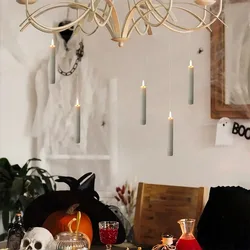 Decoración mágica para fiesta familiar, vela lectrónica, vela de poste largo, vela flotante de Navidad, varita mágica de Potter