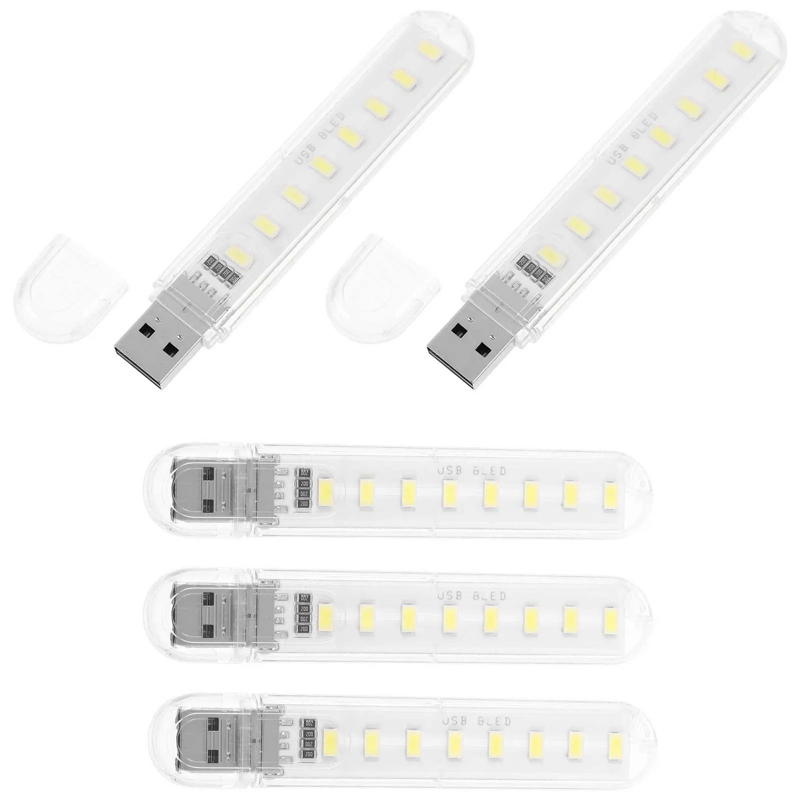 

5Pcs Small Night Light USB Powered LED Lamp for Hallway Staircase Closet Cabinet Ideal for Home Travel Camping Use