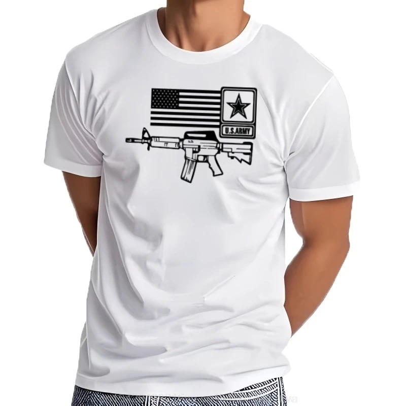 2022 Mode coole Männer T-Shirt T-Shirt Herren Dry Fit Kurzarm grün Olive uns Flagge Armee Militär taktische USA