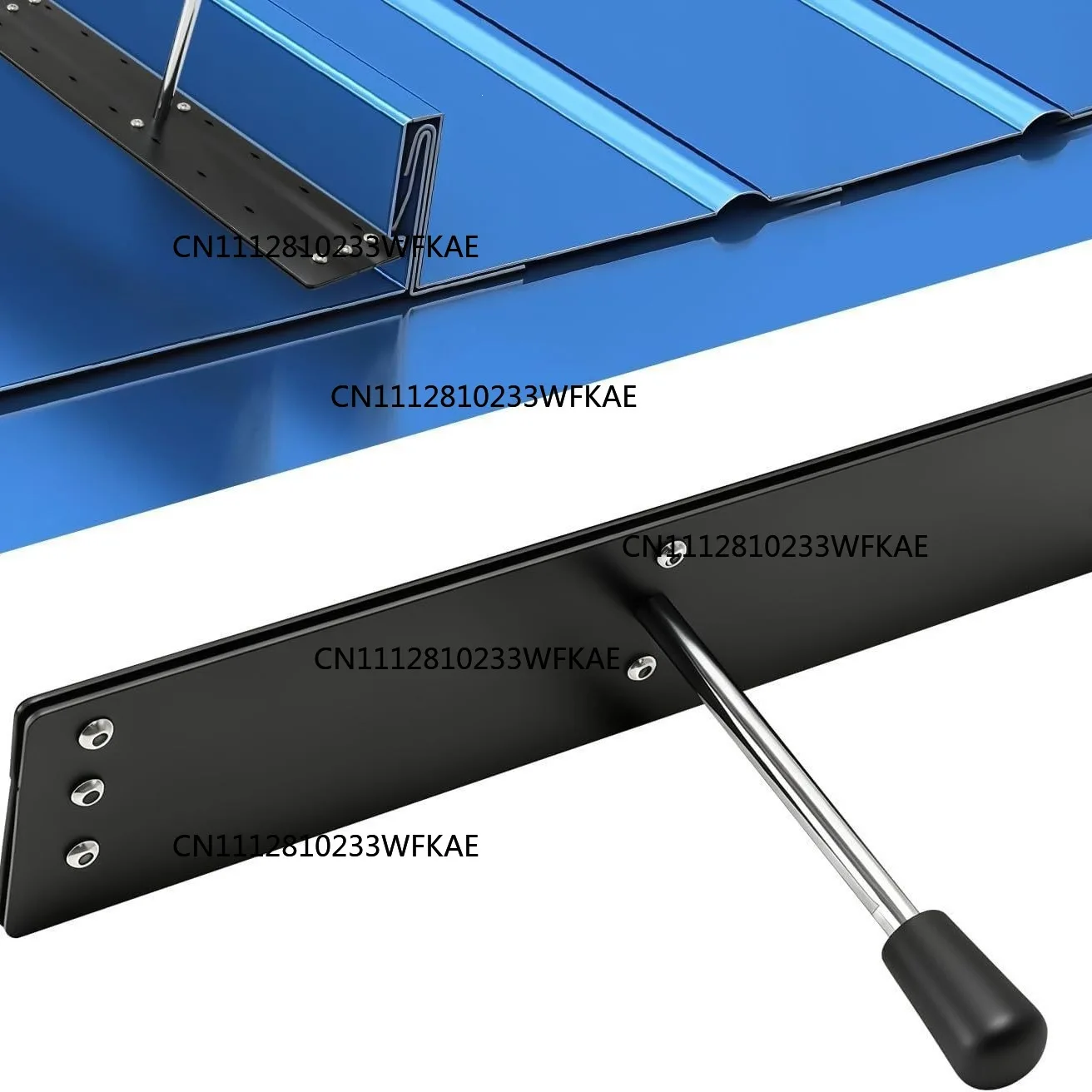 Metal plate bending tool: 15.7-inch double-sided plate folder with aiming hole