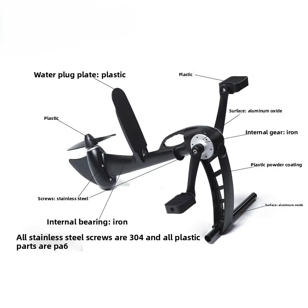 Yak Outdoors Kayak Pedal Propulsion System Foot-Powered Drive Forward Reverse Motion Aluminum-Alloy Paddle Propeller Foot Pedals