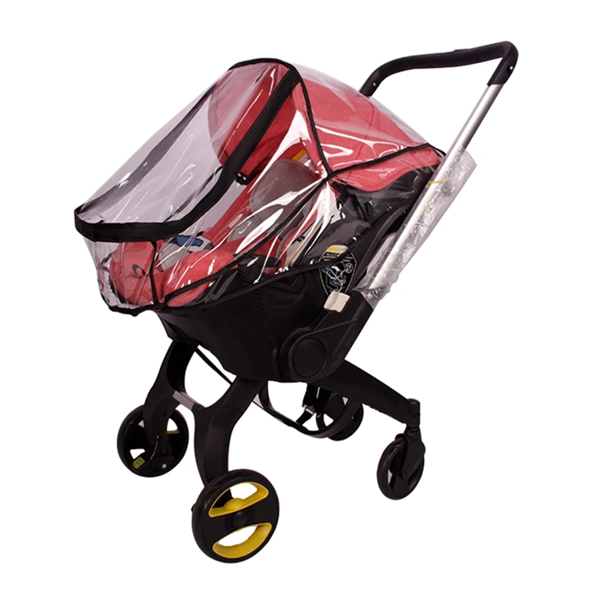 AM-Baby Carriage Rain Cover Breathable Double Zipper Windproof Rain Cover Stroller Raincoat Baby Seat Travel Accessories