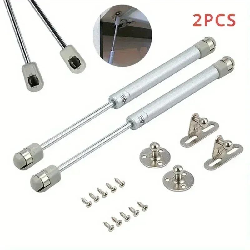 2PCSGas Springs 100N 150N 200N Gas Struts Lift Supports Shocks Soft Close Hinges Furniture Cabinet Door Lid Stay for Storage Box