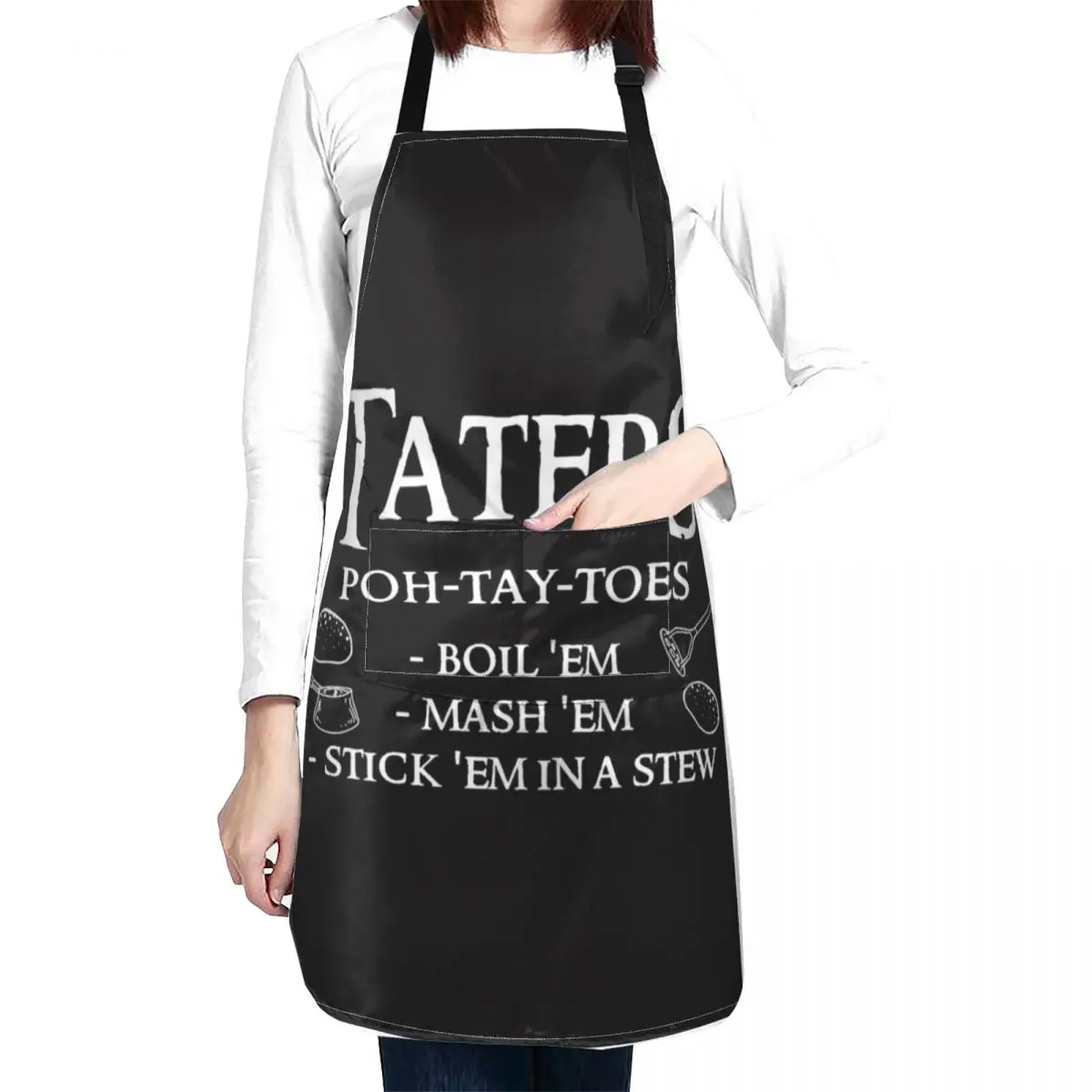 Taters Potatoes Apron For Nail Stylist Household Items kitchen gadgets Apron