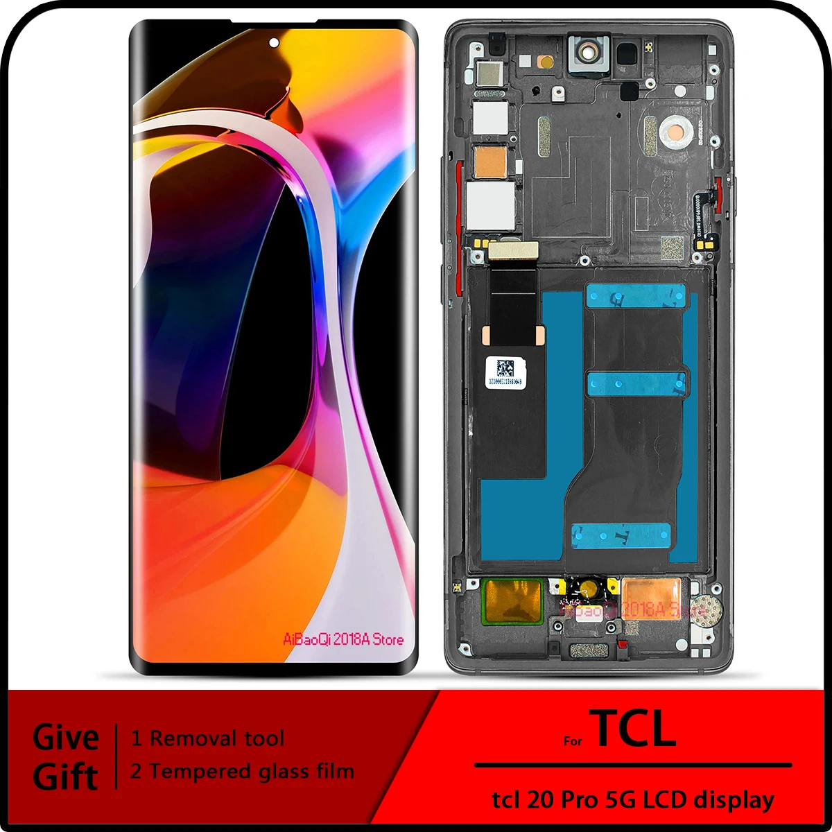 

6.67" Original For TCL 20 Pro 5g Lcd Display Touch Screen LCD Digitizer AssemblyFor TCL 20 pro T810H Display TCL 20 pro Lcd