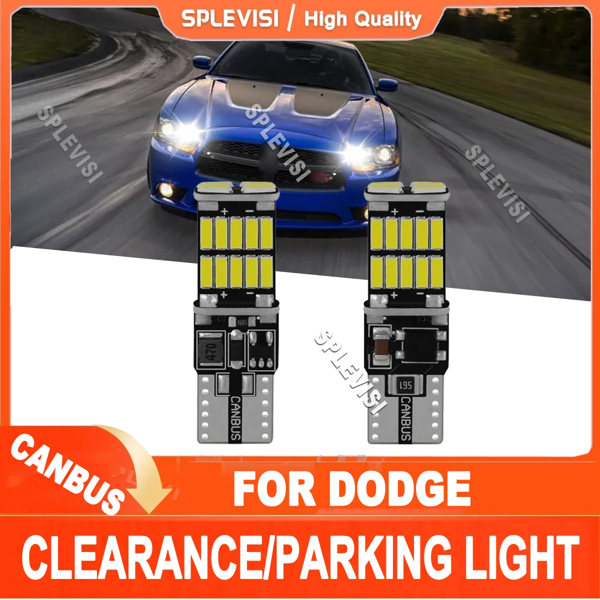 1 Pair 6000K LED Clearance Lamp Light Bulb W5W T10 Replace Fit For Dodge Nitro  Caliber Charger Caravan Journey