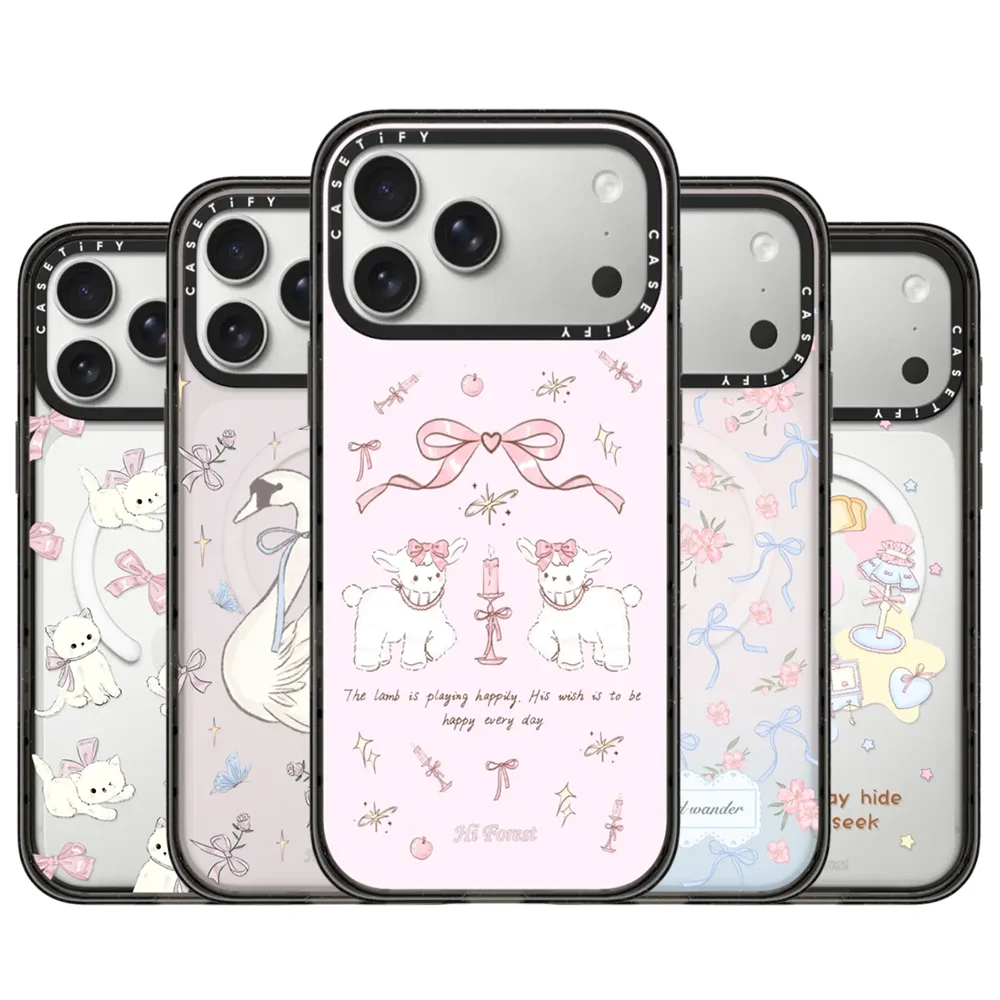 

CASETiFY Spring Morning News Series Lamb Print Magnetic Drop-proof Case for iPhone 13 14 15 17 16 Pro Max Air Plus Protect Cover