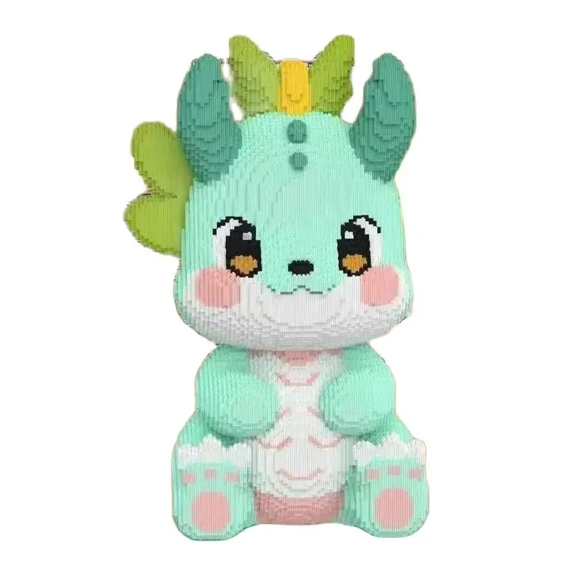 30000 Stück Drachen-Baby-Modell Bausteine, Große Standfigur, Drachenjahr-Baustein-Geschenk, Handgefertigt und Kreativ