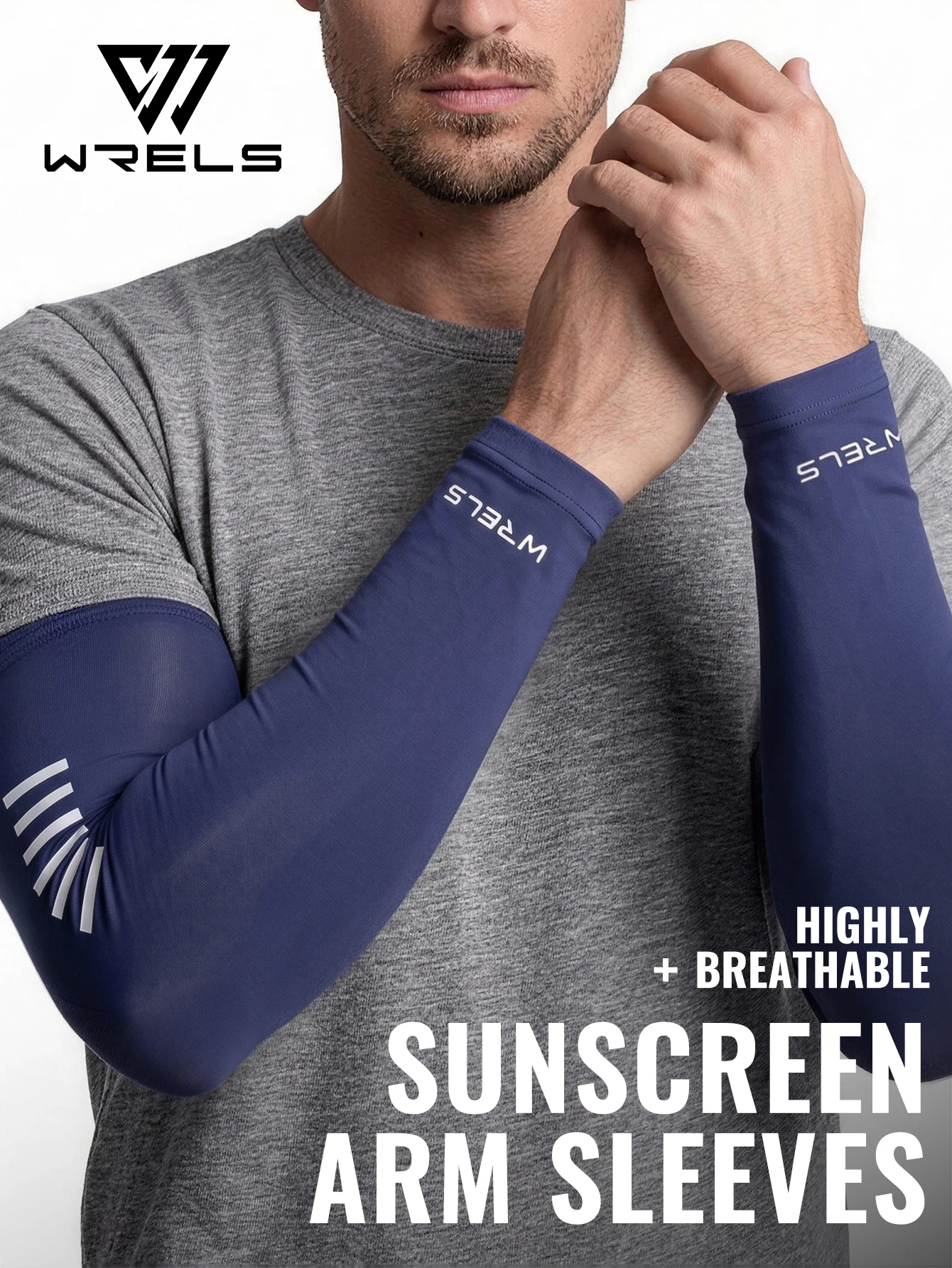 WRELS Fahrrad-Armstulpen, UV-Schutz, Sonnenschutz, zum Laufen, Fahren, Angeln, leichte Basketball-Armschützer, Sport-Armstulpen – Detail 2