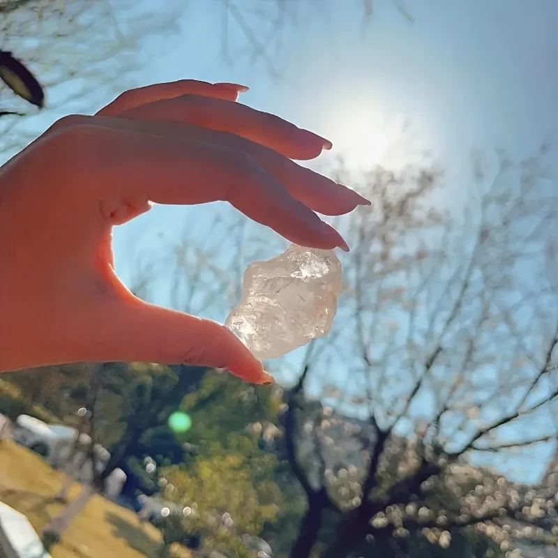 Natural transparent quartz rough stones, raw gemstone rocks for tumbling, polishing, and cutting Wizard quartz crystals, stones