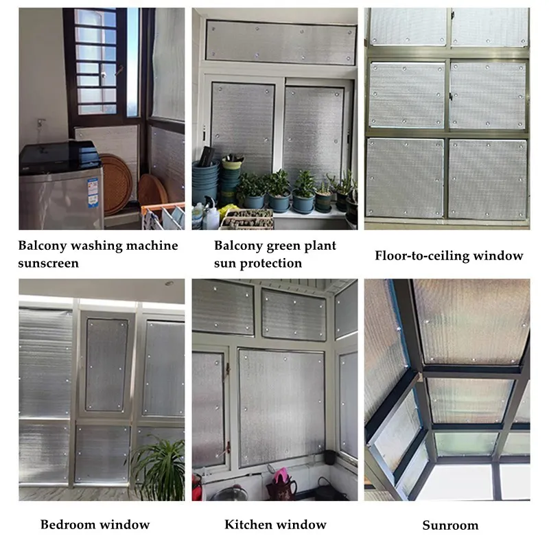 Window Sun Shade Film Home Sunshade Protector Pad Aluminum Foil Anti-UV Sunshine Room Balcony Insulation Film Shading Board