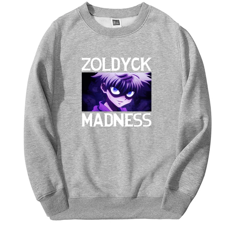 2024 Hot Anime Hunter X Hunter Sweatshirt Men Women Killua Zoldyck Madness Graphic Hoodie Fashion Hip Hop Hoody Anime Clothes