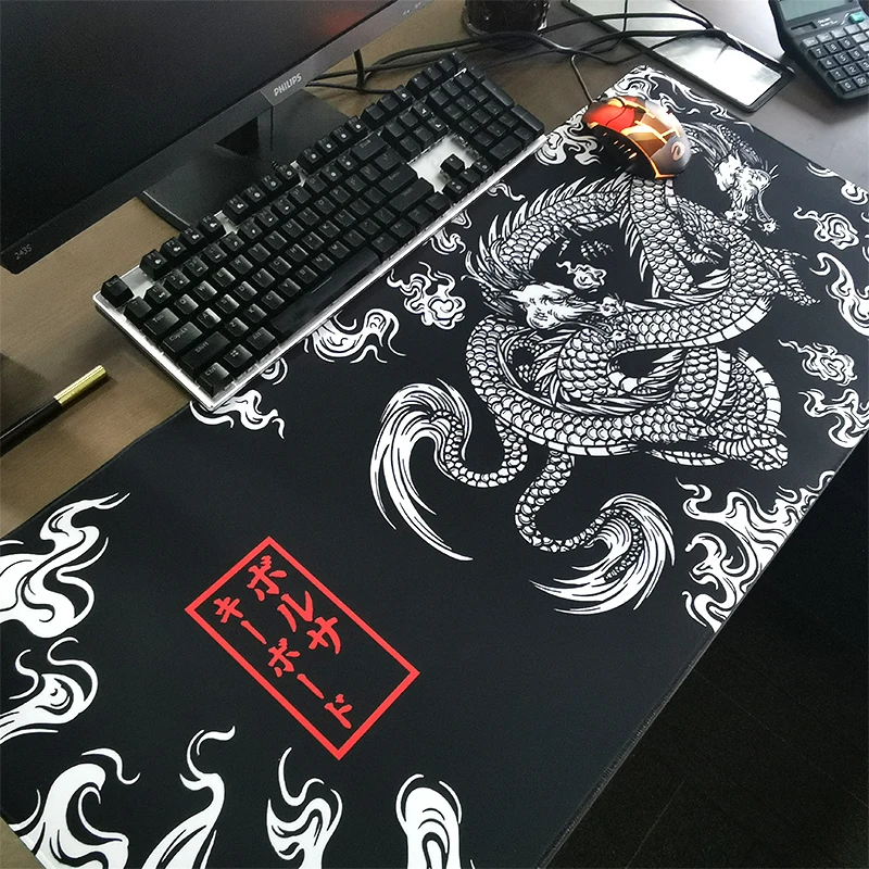 Ruimte Mat Mousepad Bedrijf Leuke Kat Zwart Mause Pad Roze Tapijt Xxl Deskmat 90X40 Muismat Gamer Mechanische toetsenbord Gaming Mat