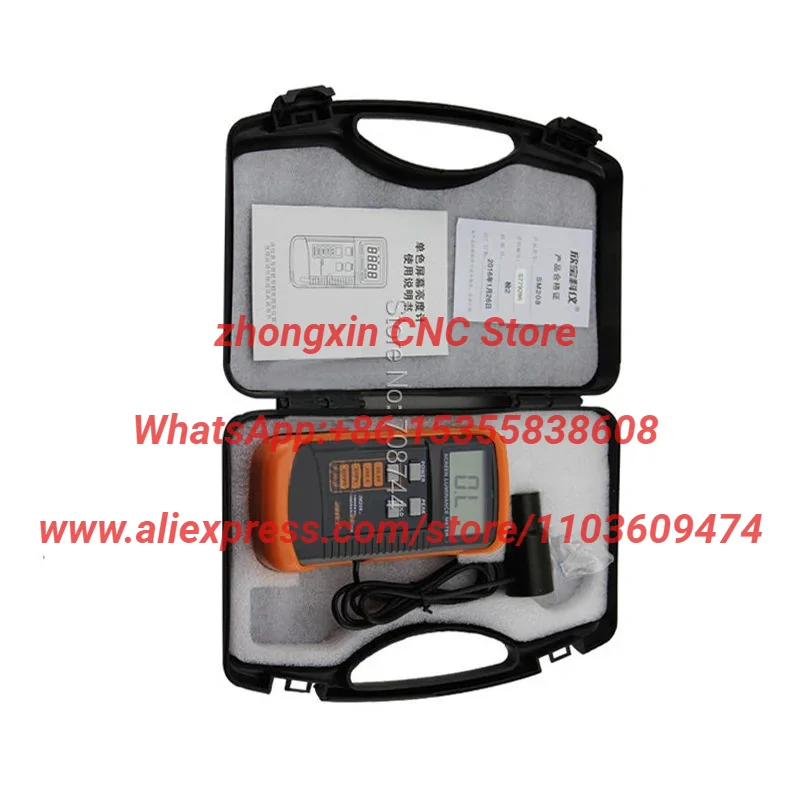 SM208 Screen Brightness Meter Luminance Meter 0.01-39990cd/m2 Low Power Consumption Luminance Meter With Mini Light Detector