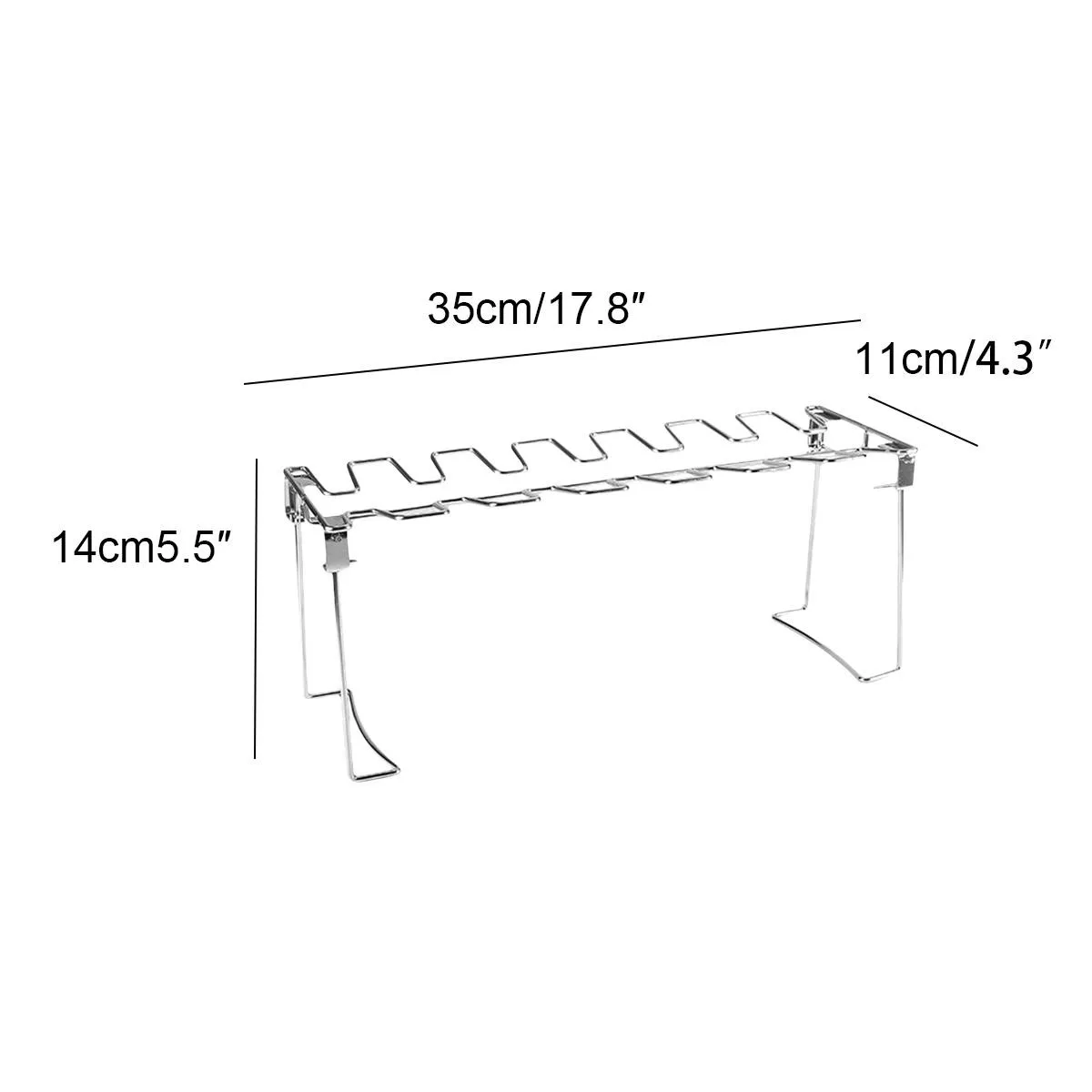 Durable Stainless Steel Foldable Chicken Leg Grill Rack for BBQ Use