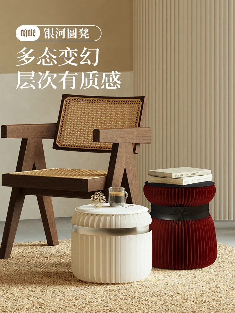Folding round Low Household Shoe Changing Stackable