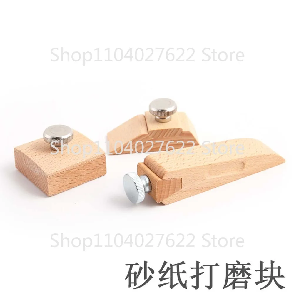 DIY leather tools wooden leather polishing blocks leather tools sandpaper polishing blocks