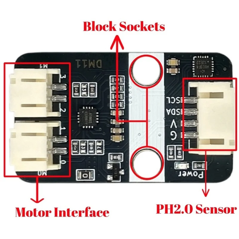 Super Sale AT8833 IIC 4CH PWM Motor Driver Module Dual DC Motor Control 3.6-5V 350mA Address 0x15 with Shell PH2.0