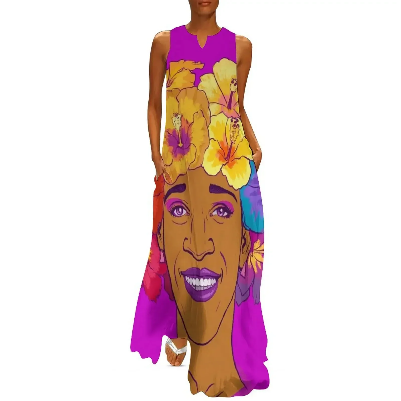 

Marsha Johnson - Hero and Icon Long Dress Summer skirt clothing women summer 2025 dresses for women Woman clothing Dress