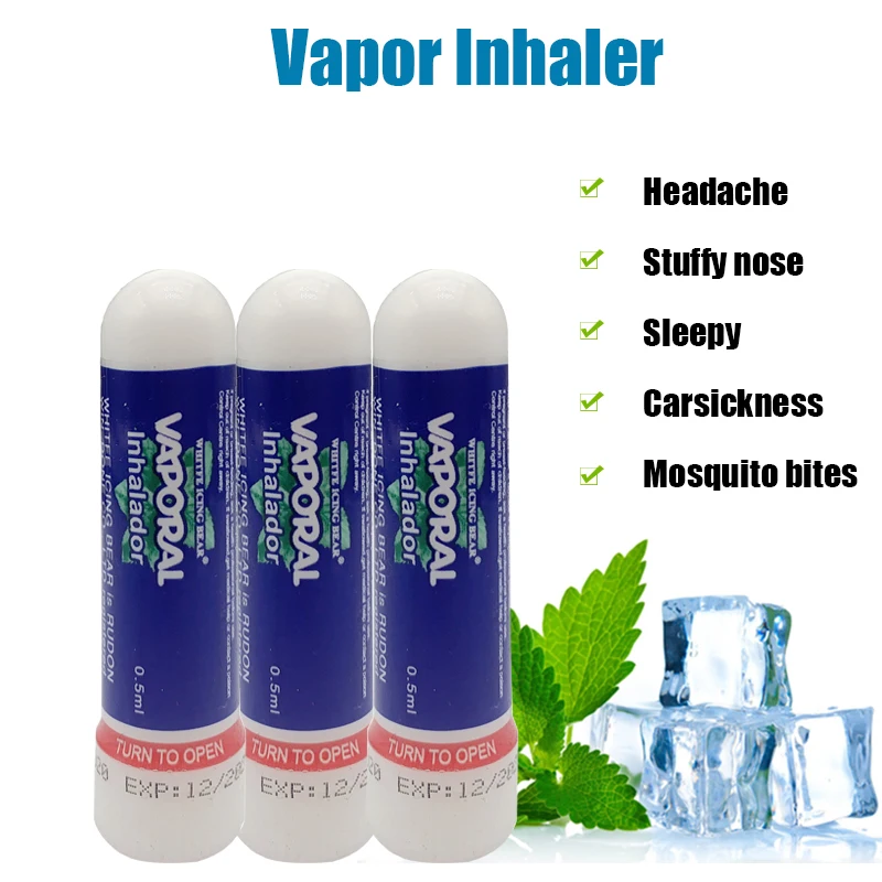 1Pcs Herbal Nasal Inhaler Essential Oil Rhinitis Mint Cream For Refreshing Relief Stuffy Nose Headache Antipruritic Spray