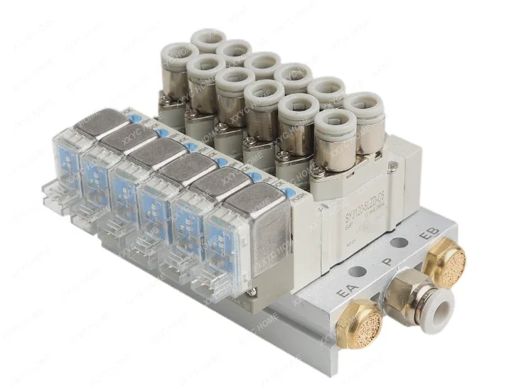 SY5120 Multi-way Combination Manifold SMC type Pneumatic Solenoid Valve Cylinder Control SY5120-5LZD-01 SY5120-6LZD-01 Manifold