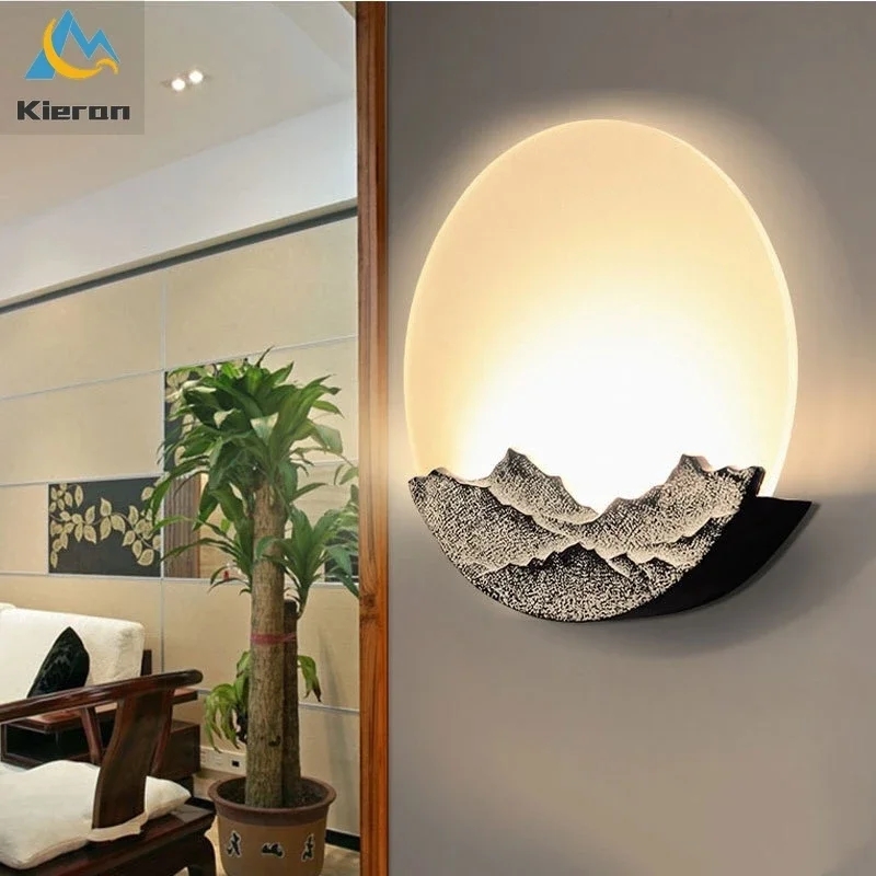 Modern Simple Moon Led Wall Lamp Bedroom Study Restaurant Hotel Bedside Wall Lights Living Room Decoration Iron Art Wall Lamps