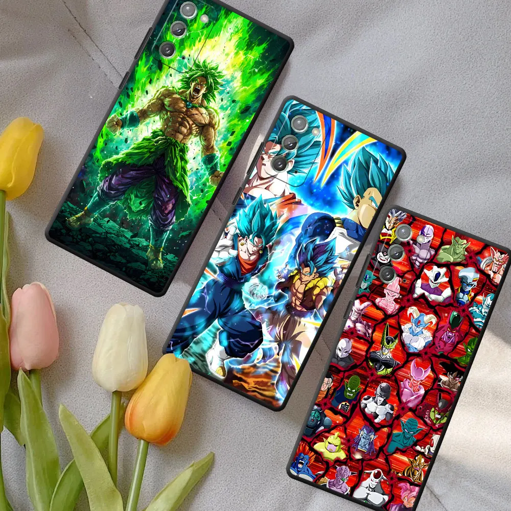 Goku Dragon Ball Anime Case for Samsung Galaxy Note 20 Ultra 5G 10 Plus 9 Black TPU Phone Cover M12 J6 Plus J7 J8 J5 J2 Prime