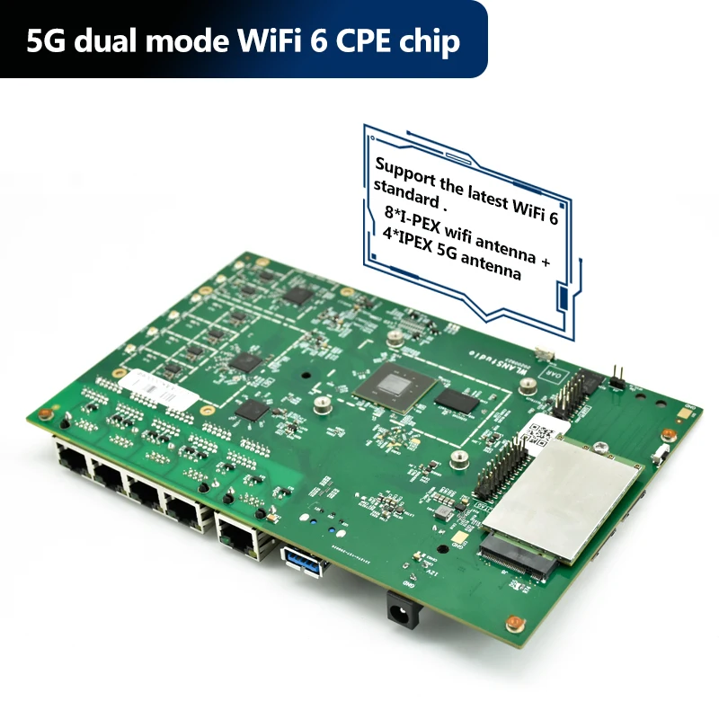 Freedom networking 5G Dual Mode wire network CPE wifi6 Wireless Router wifi Borad Module with large memory