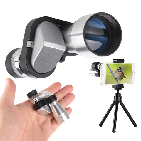8x20 HD Mini Pocket Zoom Monocular Outdoor Portable Telescope for Hunting Camping Mountaineering Hike Birdwatching