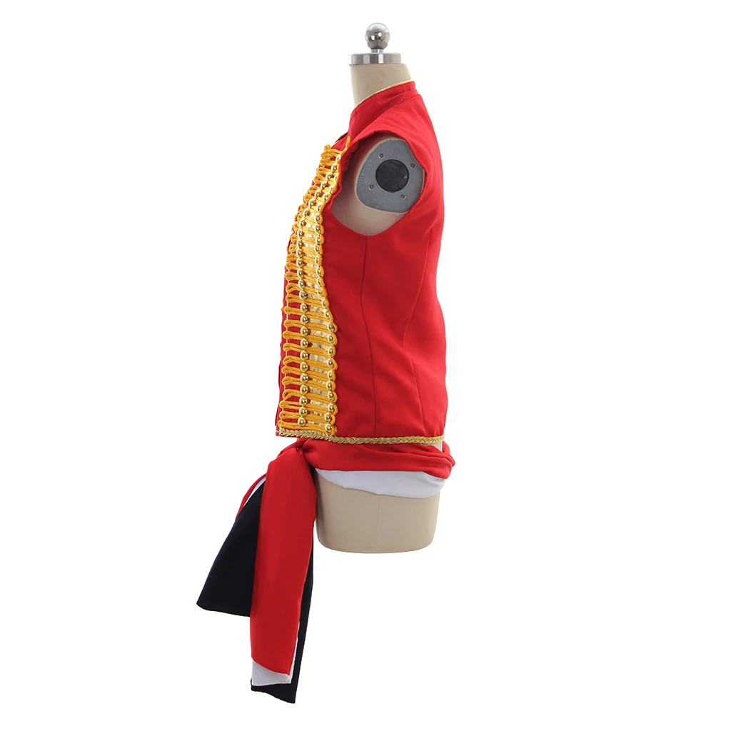 Музыкальный Les Косплей Misérables Cos Enjolras Костюм Мужской красный военный жилет Хэллоуин сценический наряд