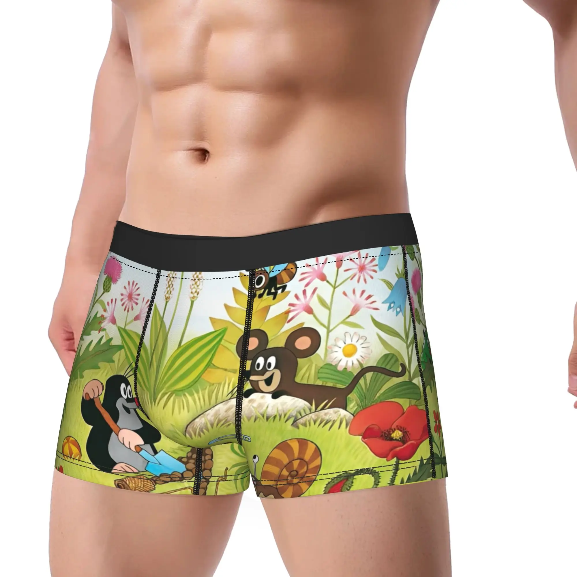 The Little Mole Cartoon Animal Men Boxer Briefs Ultra Soft Underwear  Underpants