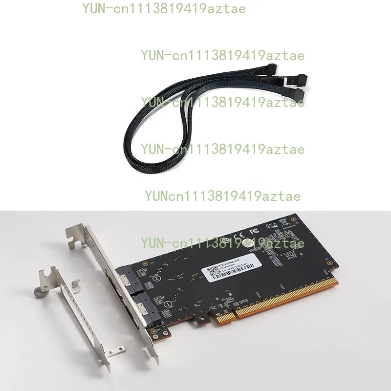 Dual Wide Dual Slot GPU Bracket PEX8749 PCIe 3.0 X16 X8 Expansion Card with ATX Power