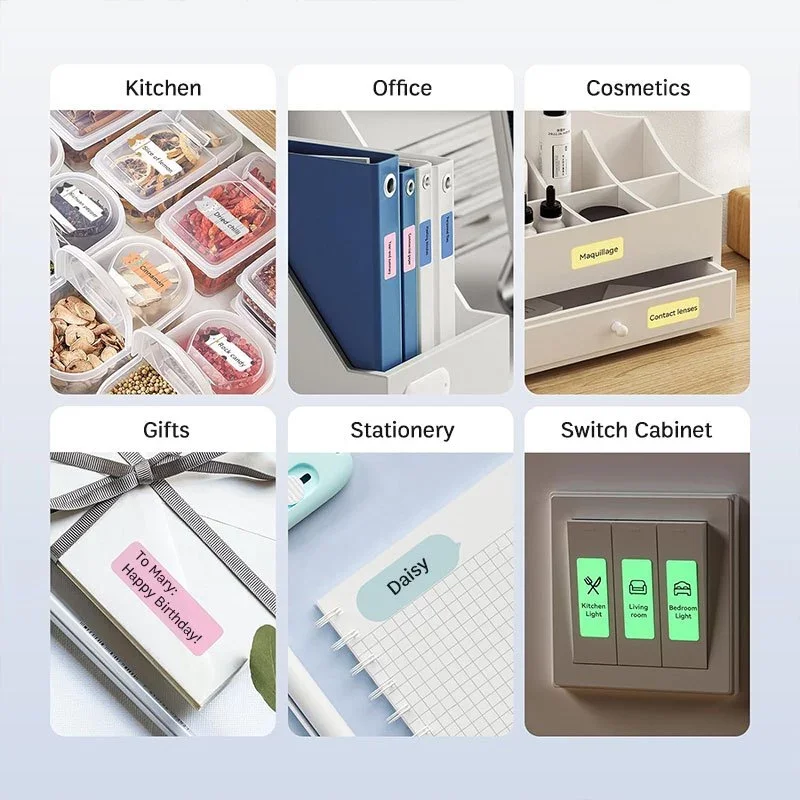 NiimBot D11 White/color/transparent Label Printing Paper Name Sticker Waterproof Self-adhesive Cartoon Label Paper