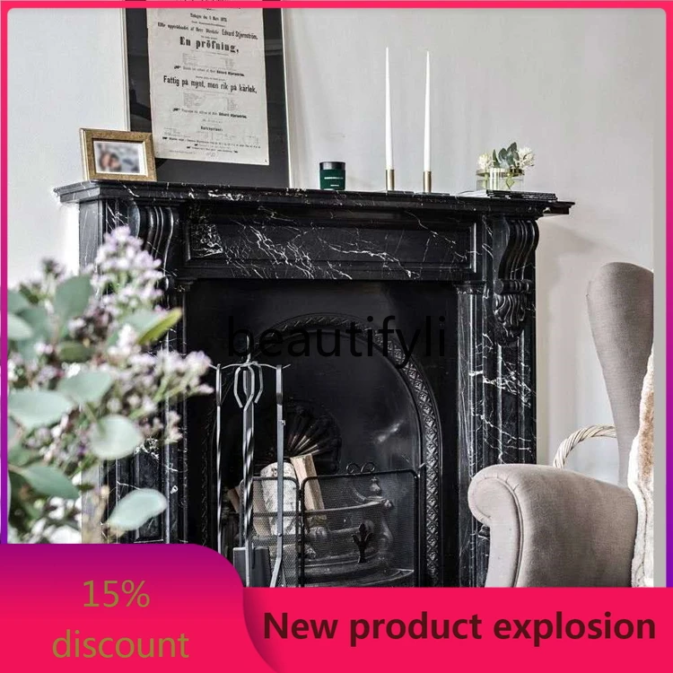 

J132 Marble fireplace stone fireplace French neoclassical decorative stone customization