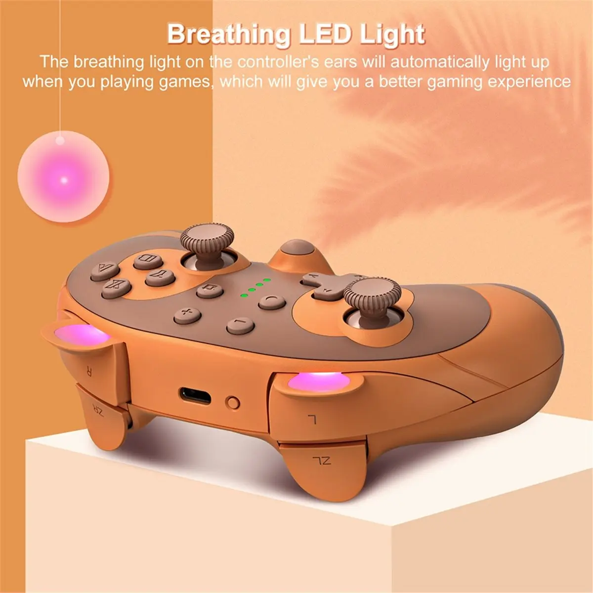 Promotion Dual-Operation Mode Gamepad with 6- Gyro,Dual Vibration&Macro Programming,Large-Capacity Wireless Game Controller
