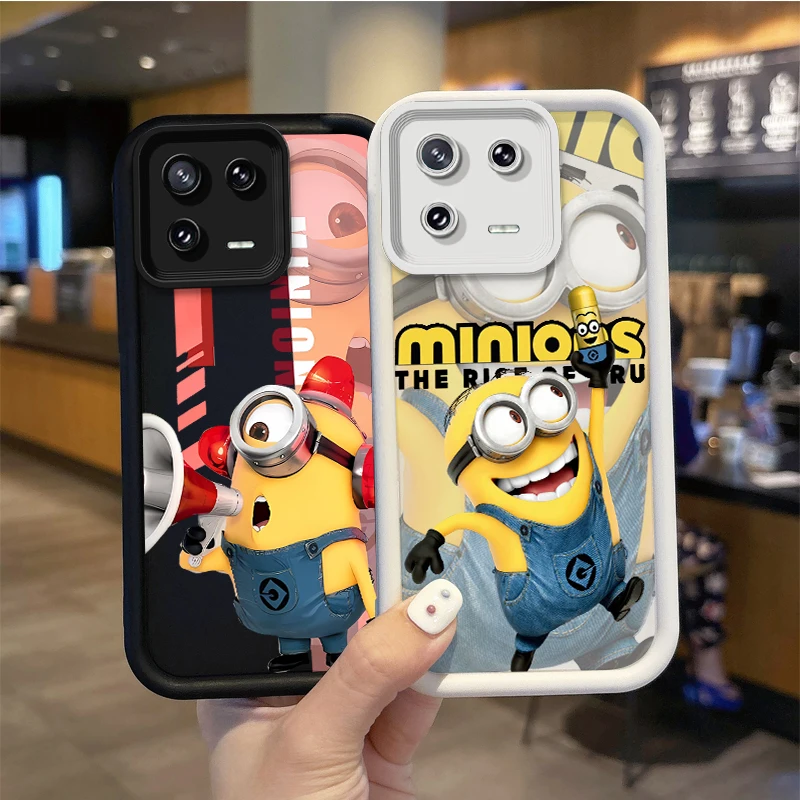 Lovely M-Minions Cartoon TPU Phone Case for XiaoMi 14 13 12 11T Pro 13 12 11 Lite Poco F6 F5 X5 X3 Pro Soft Dustproof Back Cover