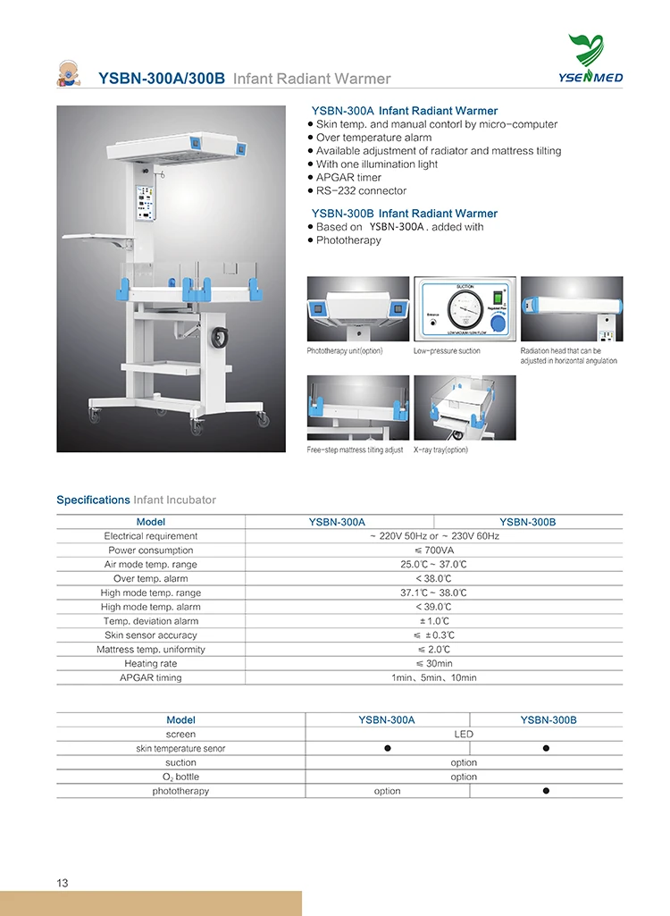 YSBN-300A infant radiant warmer