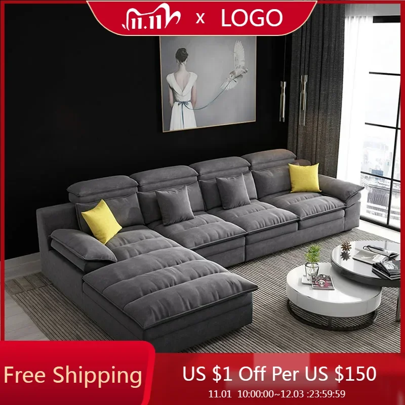 

European Modern Living Room Sofas Inflavel Puffs Design 3 Seater Sofa Comfortable Corner Elegantes Muebles Hogar Home Furniture