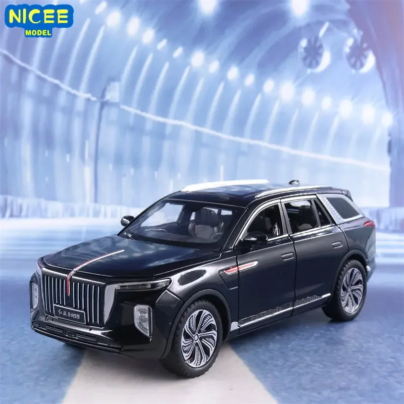 

1:24 HONGQI E-HS9 High Simulation Diecast Metal Alloy Model car Sound Light Pull Back Collection Kids Toy Gifts A526