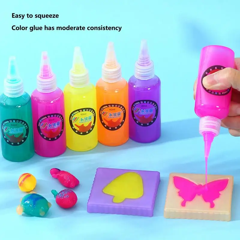 Brinquedo de gel de água mágico colorido grânulo de água gel colorido grânulo artesanal fazendo material seguro engraçado criativo brinquedo de gel para crianças