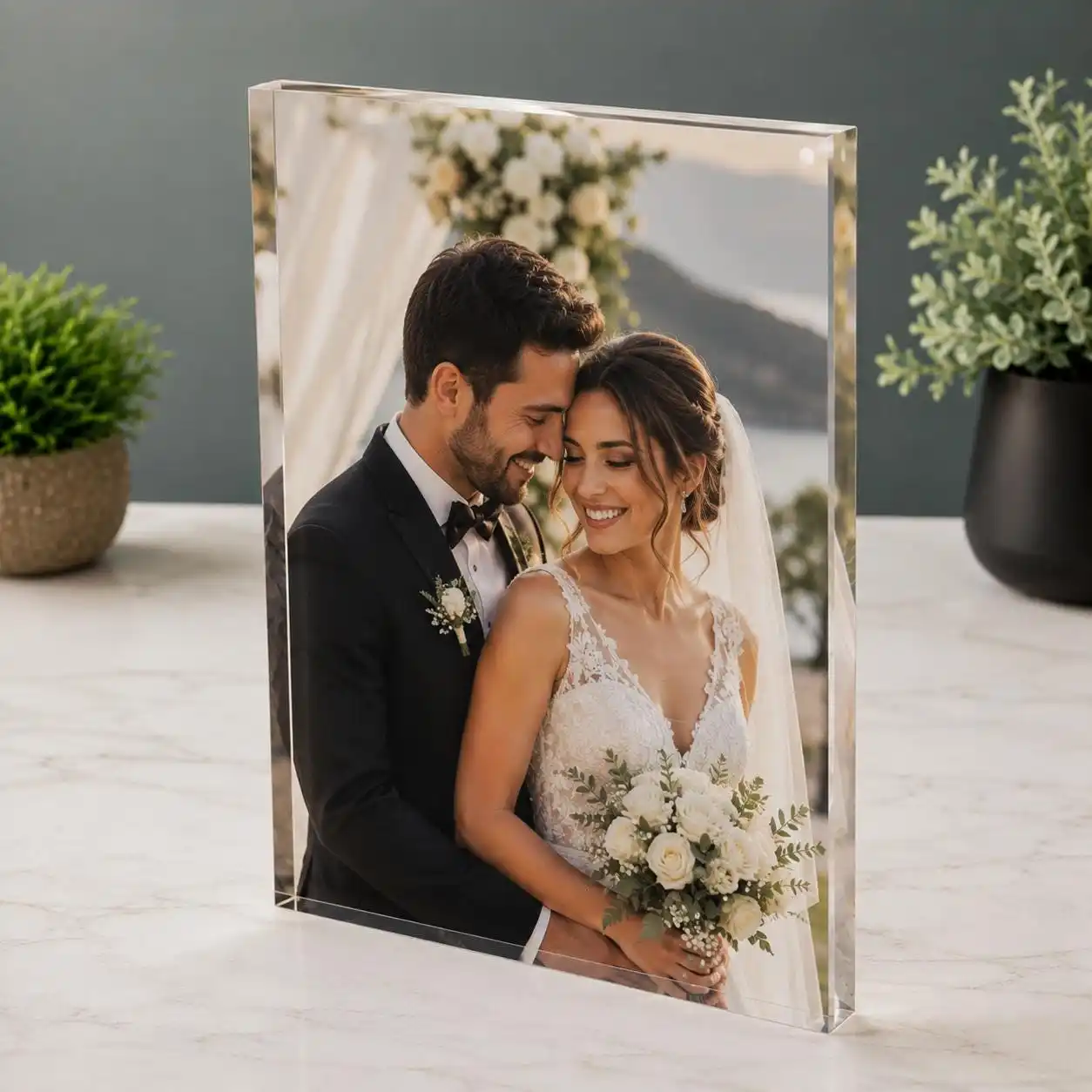 Personalised Photo Acrylic Block, Custom Photo Print Plaque, Any Image Printed, Freestanding Picture Display for Home Decor