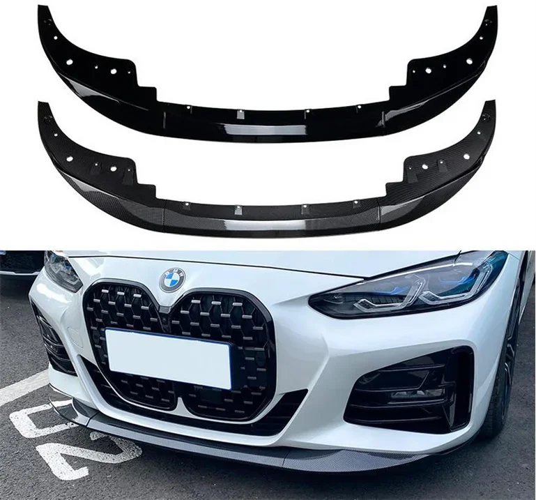 

ABS CARBON FRONT BUMPER SPOILER LIP SPLITTERS WIND KNFE For BMW 4 Series G22 G23 G24 G26 2021 2022 2023