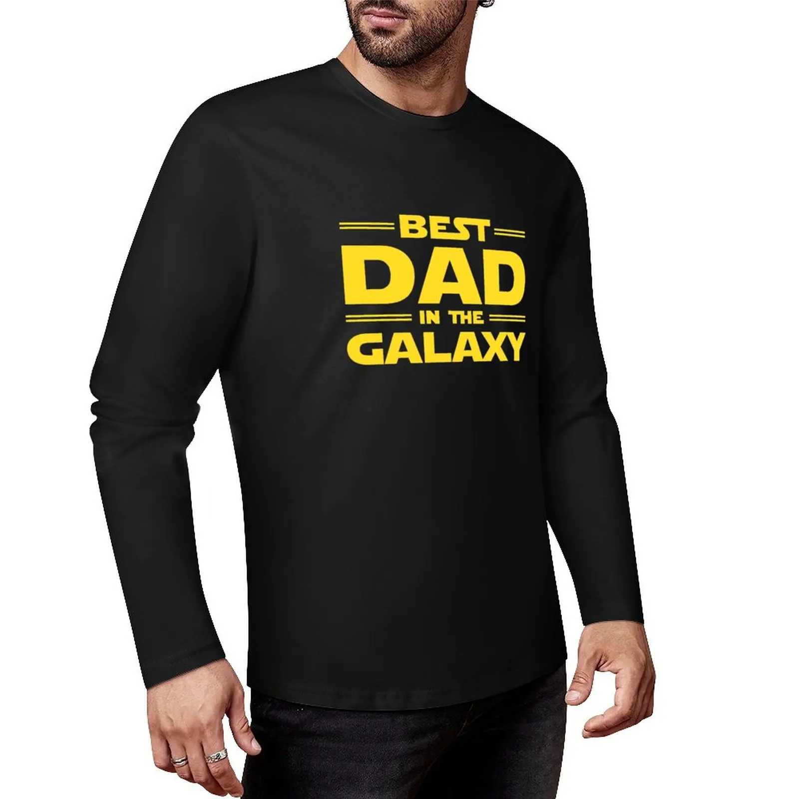 

Длинная футболка Best Dad in The Galaxy, большие футболки, кавайная одежда, большие и высокие футболки для мужчин