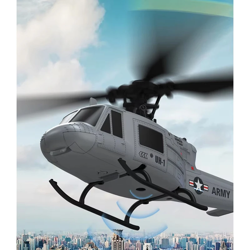 

KOOTAI F06 UH-1 Huey 2.4G 4CH Optical Flow Localization Altitude Hold Flybarless 1:48 Scale RC Helicopter