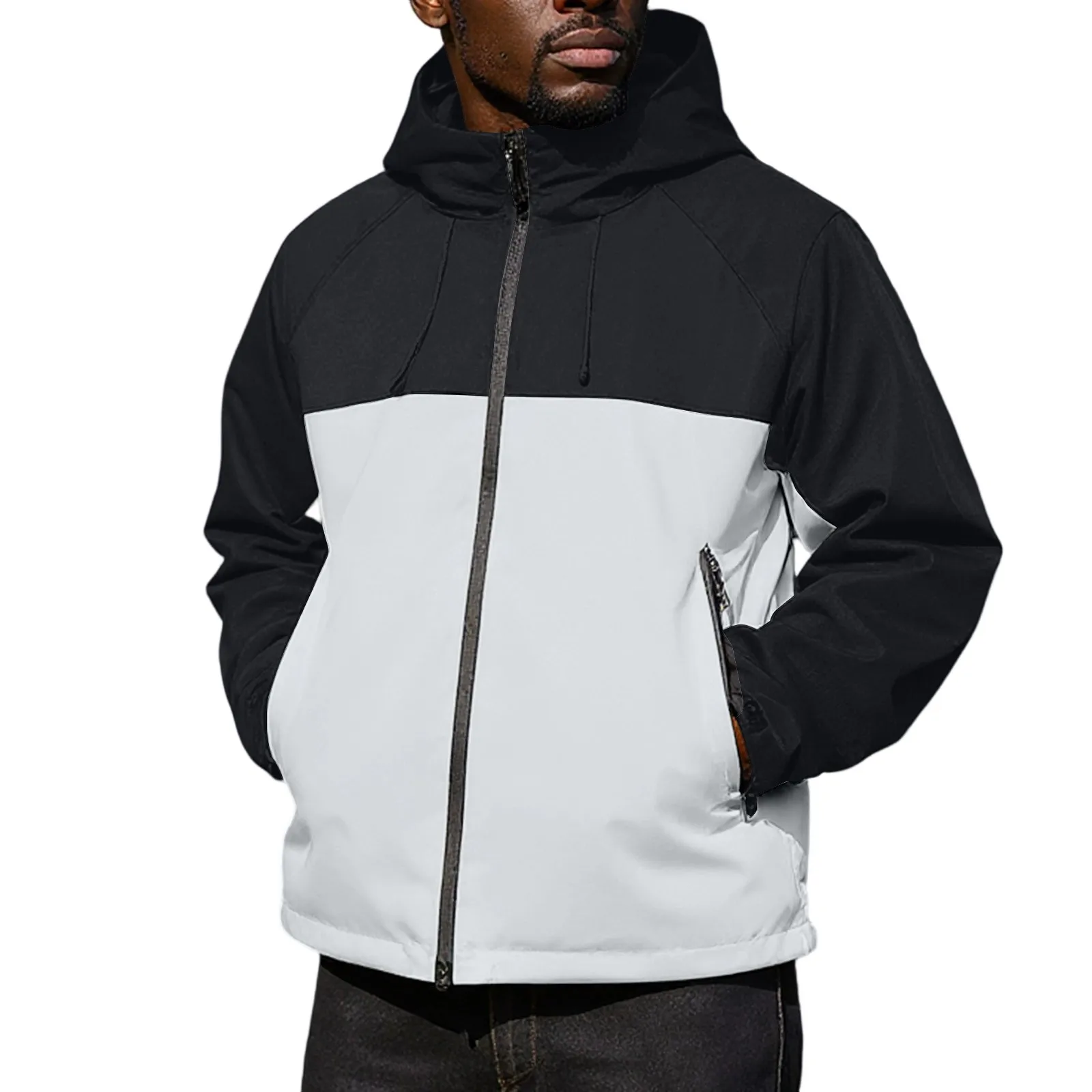 

Ветрозащитная мужская куртка для занятий спортом на открытом воздухе, весна-осень, новый стиль, ветровка на флисовой подкладке для пар, повседневное походное пальто 2025 ﻿